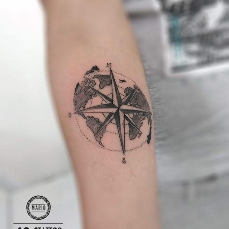 rosa dei venti tattoo milano