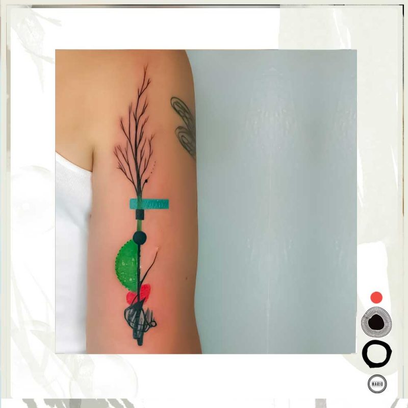 tatuaggi astratti colorati